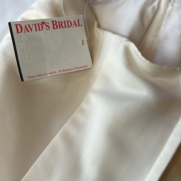 Davids Bridal MichaelAngelo Lt Gold Wedding Gown EUC Size 14 Style T8076 - Picture 10 of 11